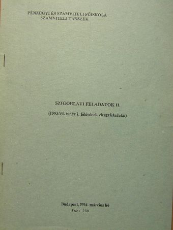 Szigorlati feladatok II. [antikvár]