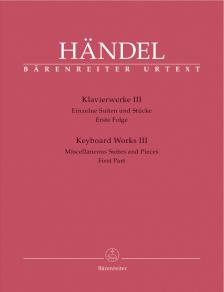 HAENDEL - KLAVIERWERKE III EINZELNE SUITEN UND STÜCKE ERSTE FOLGE URTEXT (T.BEST)