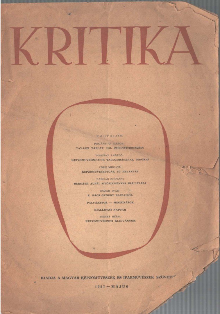 Kritika 1957 május [antikvár]