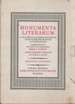 KIRÁLY GYÖRGY - Monumenta Literarum II. [antikvár]