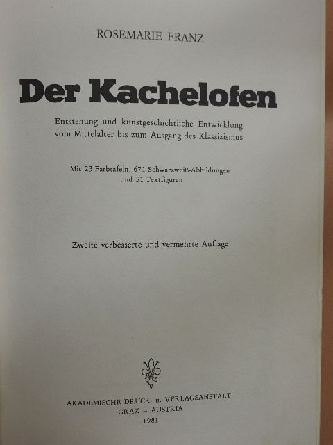 Rosemarie Franz - Der Kachelofen [antikvár]