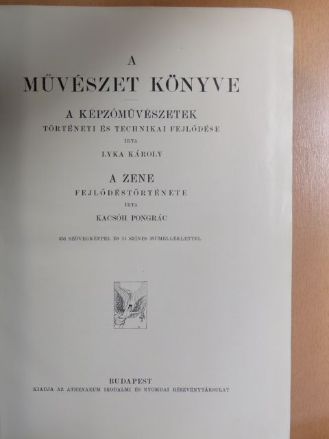 Kacsóh Pongrác - A művészet könyve [antikvár]