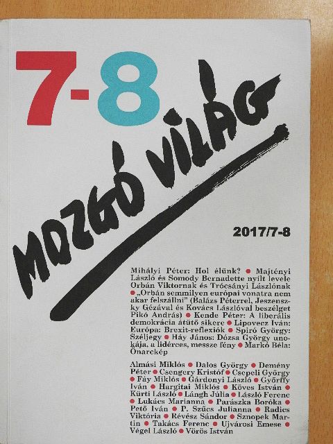 Gárdonyi László - Mozgó Világ 2017. július-augusztus [antikvár]