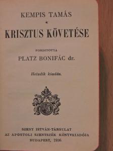 Kempis Tamás - Krisztus követése [antikvár]