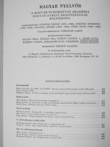 Balázs Géza - Magyar Nyelvőr 1992. október-december [antikvár]