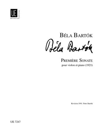 Bartók Béla - PREMIÉRE SONATE POUR VIOLON ET PIANO (1921) REVISION 1991: PETER BARTÓK
