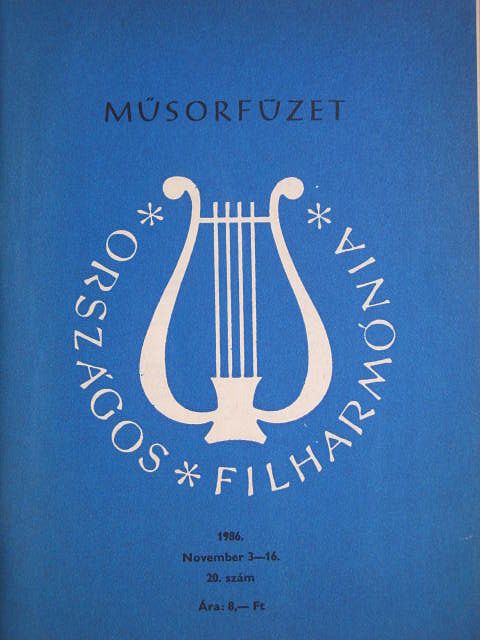 Országos Filharmónia Műsorfüzet 1986/20. [antikvár]