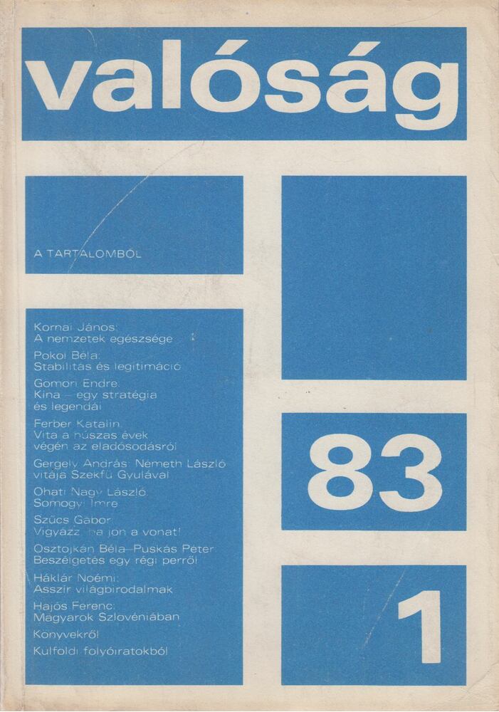 Kőrösi József - Valóság 1983/1. [antikvár]