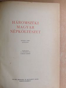 Háromszéki magyar népköltészet [antikvár]