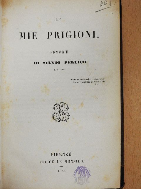 Silvio Pellico - Le Mie Prigioni [antikvár]
