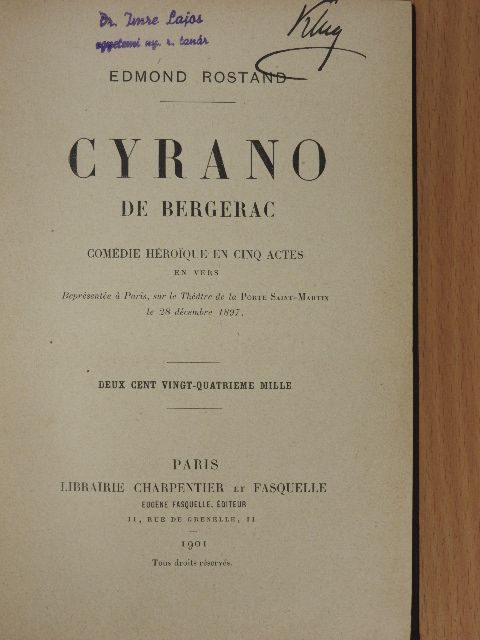 Edmond Rostand - Cyrano de Bergerac [antikvár]