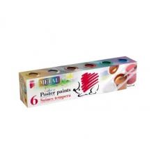 ICO Süni: Metál színű tégelyes tempera - 6 db-os