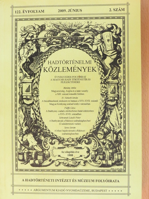 Ács Pál - Hadtörténelmi Közlemények 2009. június [antikvár]