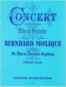 MOLIQUE - CONCERT d MOLL FLÖTE MIT ORCHESTER (BEARB. FÜR FLÖTE MIT PIANOFORTE BEGL. W. BARGE)