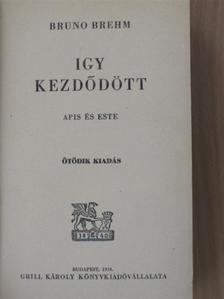 Bruno Brehm - Igy kezdődött [antikvár]