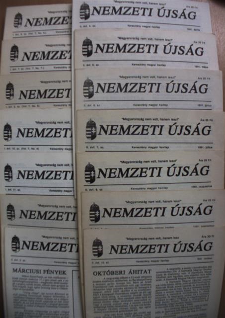 Nemzeti Újság 1990-1991. (vegyes számok) (14 db) [antikvár]