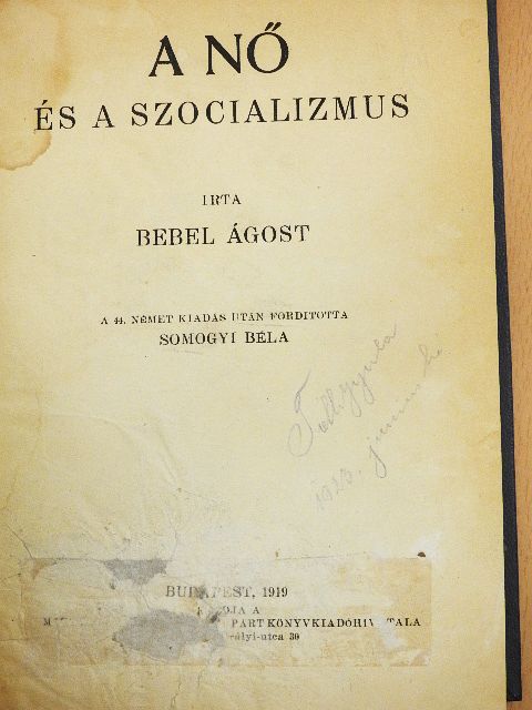 Bebel Ágost - A nő és a szocializmus [antikvár]