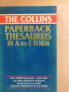 The Collins Paperback Thesaurus In A-to-Z Form [antikvár]