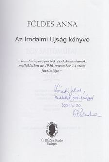 FÖLDES ANNA - Az Irodalmi Ujság könyve (dedikált) [antikvár]
