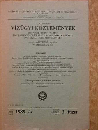 Vízügyi Közlemények 1989/3. [antikvár]