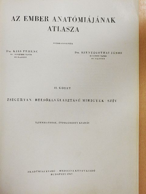 Az ember anatómiájának atlasza II. (töredék) [antikvár]