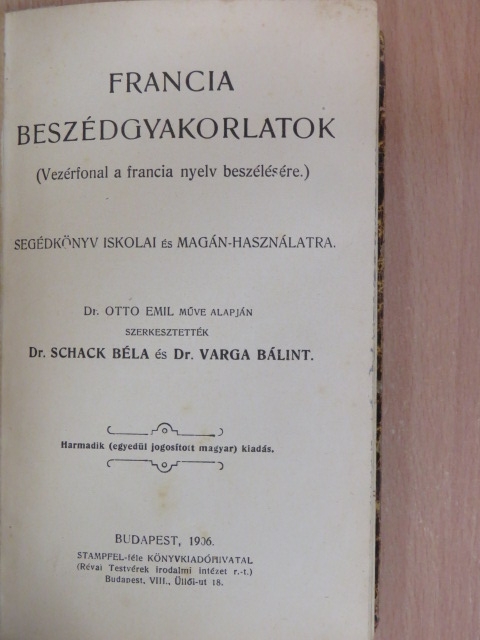 Francia beszédgyakorlatok [antikvár]