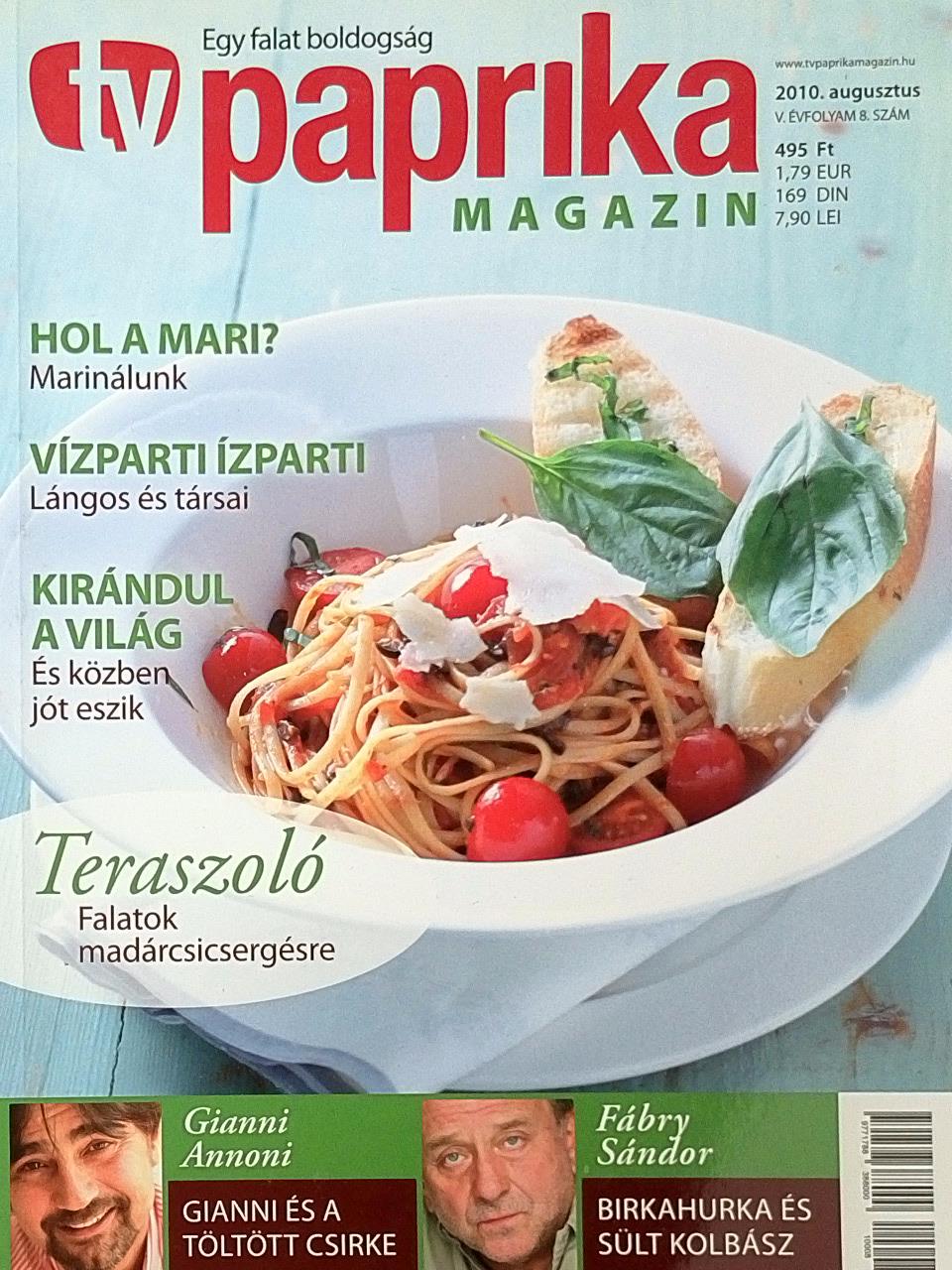 Lógó Márta - TV Paprika Magazin 2010. augusztus [antikvár]