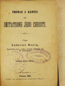 Kempis Tamás - De Imitatione Jesu Christi [antikvár]