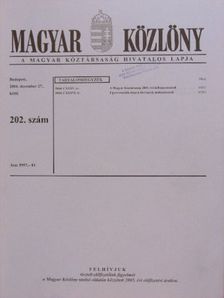 Magyar Közlöny 2004. december 27. [antikvár]