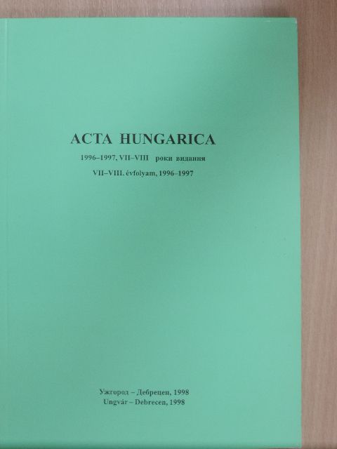 Berta Eleonóra - Acta Hungarica 1996-1997 [antikvár]