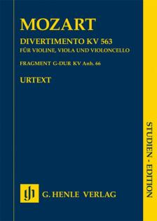 MOZART, W,A, - DIVERTIMENTO KV 563, FRAGMENT G-DUR KV ANH.66, STUDIENPARTITUR URTEXT