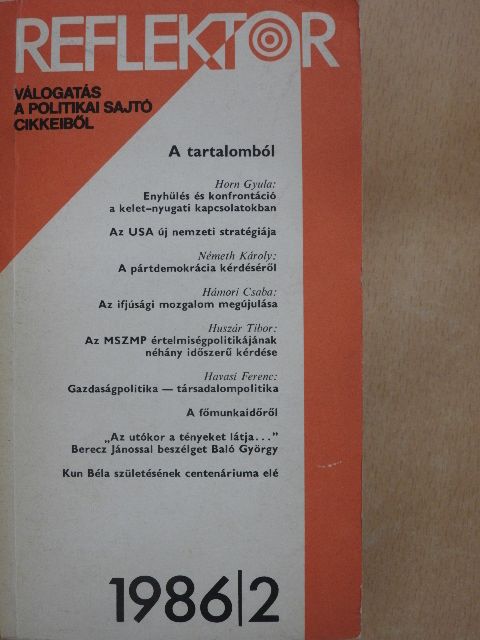 Barta Imre - Reflektor 1986/2. [antikvár]