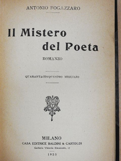 Antonio Fogazzaro - Il Mistero del Poeta [antikvár]