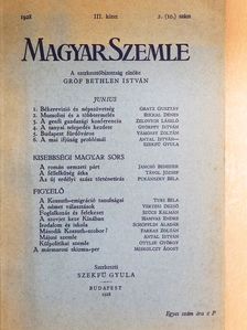 Antal István - Magyar Szemle 1928. junius [antikvár]