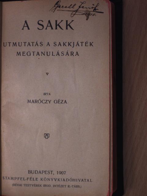 Maróczy Géza - A sakk [antikvár]