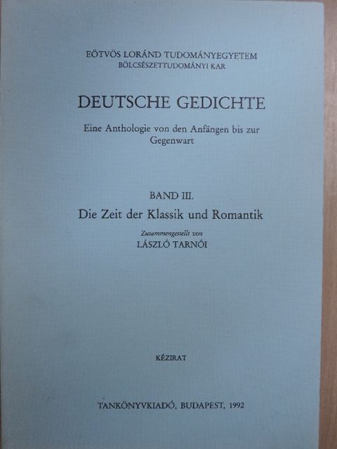 Friedrich Hölderlin - Deutsche Gedichte III. [antikvár]