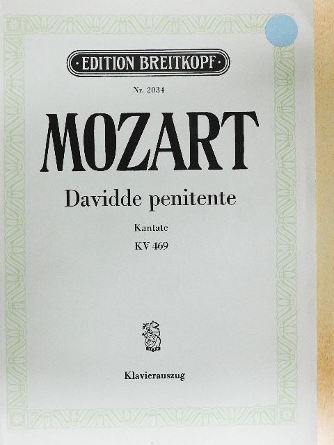 Wolfgang Amadeus Mozart - Davidde penitente [antikvár]