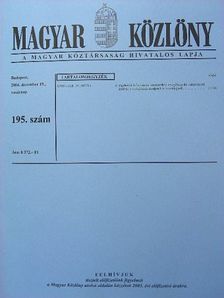 Magyar Közlöny 2004. december 19. [antikvár]