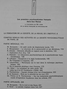 M. Bonaparte - Revue francaise de psychanalyse 1/1987. [antikvár]