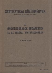 Melly József - Az öngyilkosságok Budapesten és az európai nagyvárosokban [antikvár]