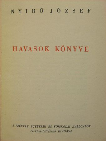Nyirő József - Havasok könyve [antikvár]