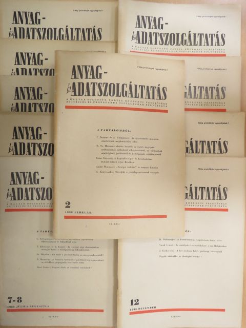 A. Korjagin - Anyag- és Adatszolgáltatás 1955. (nem teljes évfolyam) [antikvár]