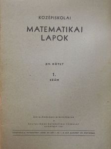 Horvay Katalin - Középiskolai matematikai lapok 1957. évi 1. szám [antikvár]