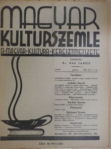 Birkás Endre - Magyar Kulturszemle 1940. július [antikvár]