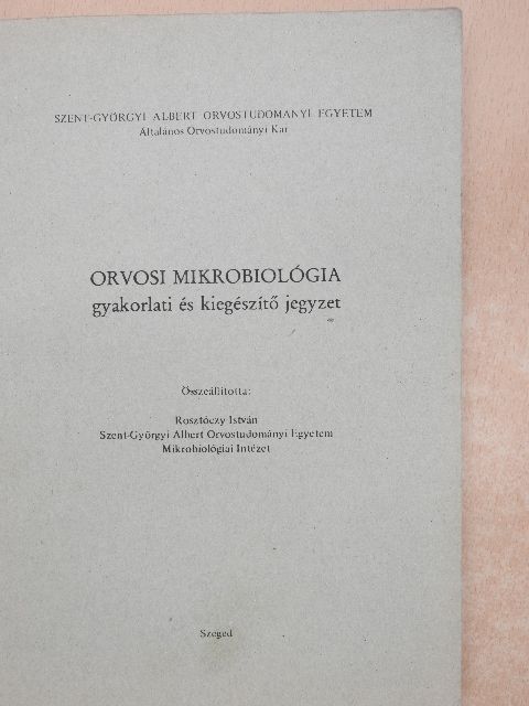 Orvosi mikrobiológia [antikvár]