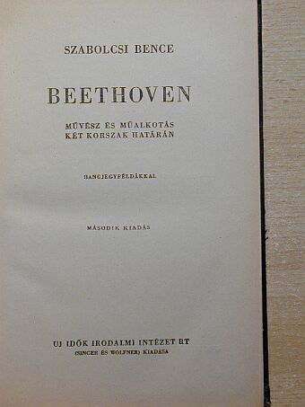 Szabolcsi Bence - Beethoven  [antikvár]