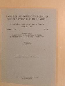 A. Zaykov - Annales Historico-Naturales Musei Nationalis Hungarici 1980. [antikvár]