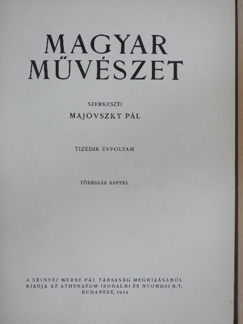 Aba-Novák Vilmos - Magyar Művészet 1934. (nem teljes évfolyam) [antikvár]