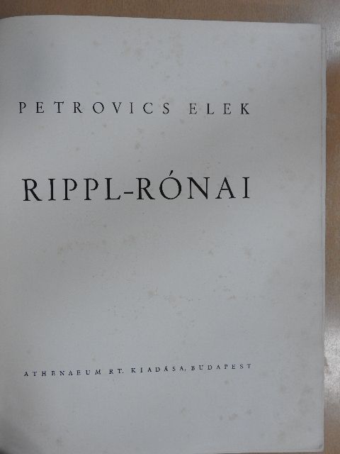 Petrovics Elek - Rippl-Rónai [antikvár]