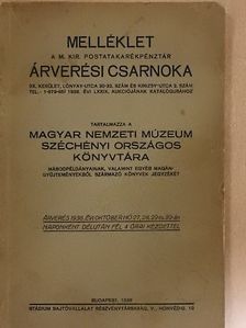 Melléklet a M. Kir. Postatakarékpénztár Árverési Csarnoka 1936. évi LXXIX. aukciójának katalógusához [antikvár]